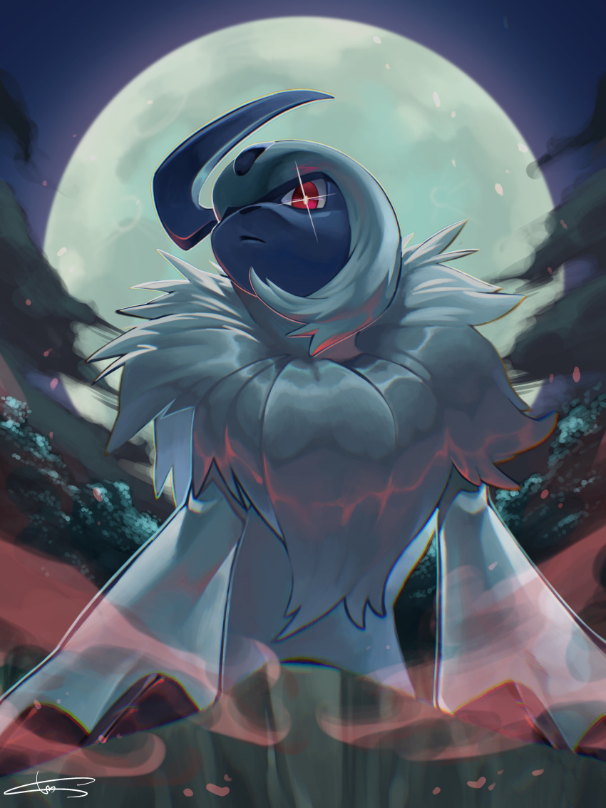Safebooru - absol absurdres animal focus artist name aura backlighting ...