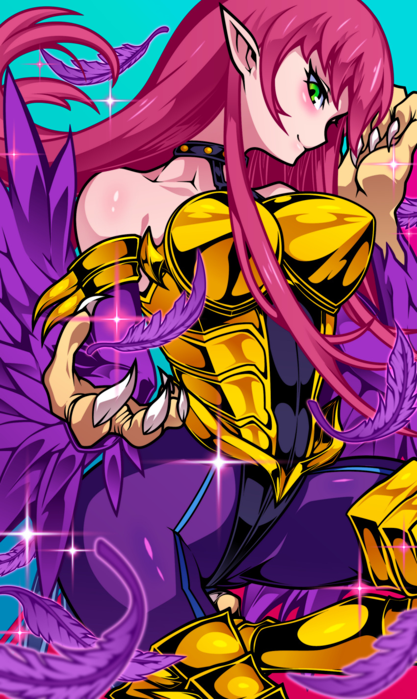 cyber_slash_harpie_lady dqn(rokomoko0) duel_monster feathered_wings feather...