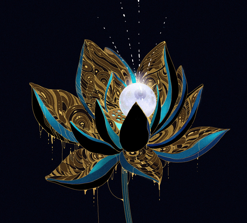 Safebooru - black background commentary request eye focus flower ...