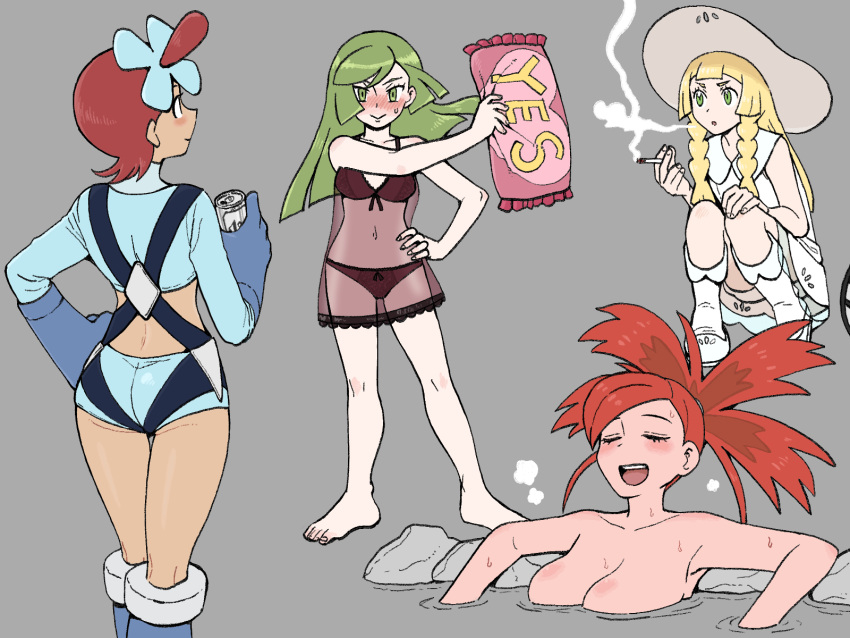 4girls :d ace_trainer(pokemon)