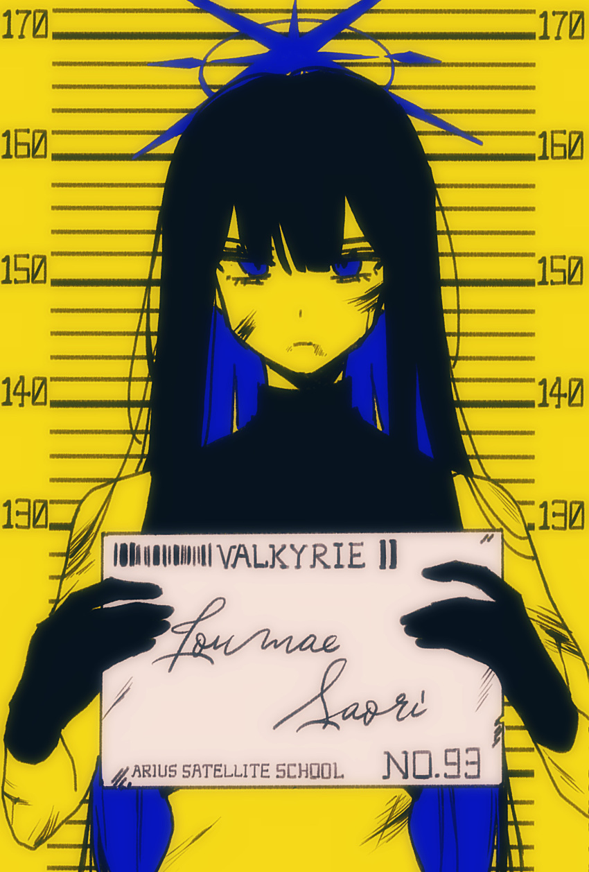 Safebooru 1girl arikalovesyou2 blue archive blue eyes blue hair blue