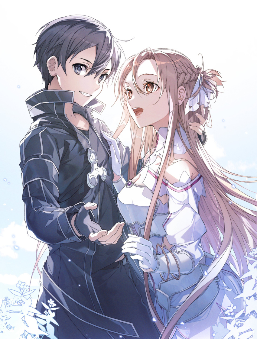 Safebooru - 1boy 1girl absurdres armor asuna (sao) asuna (stacia) (sao ...