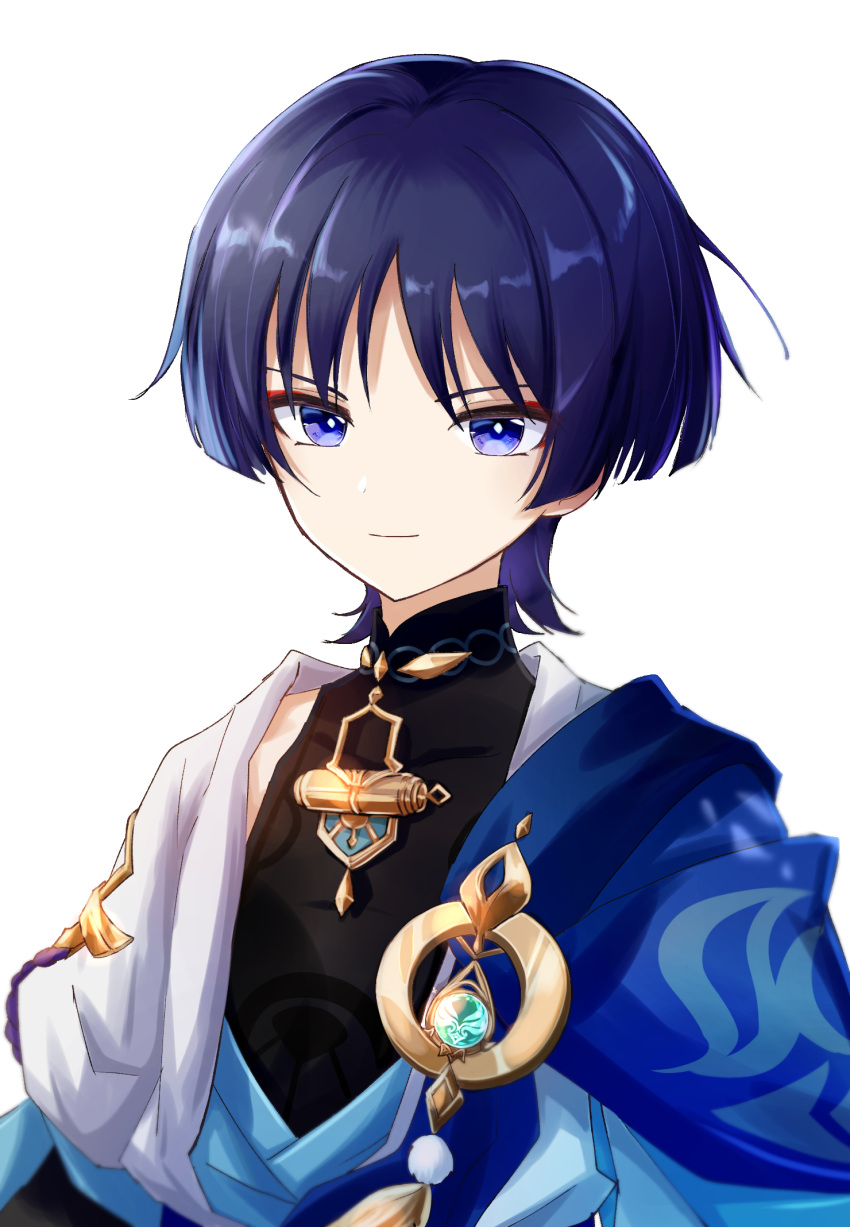Safebooru - 1boy anemo symbol (genshin impact) black bodysuit blue cape ...