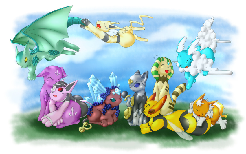 crystal eevee evolution fake pokemon wings.