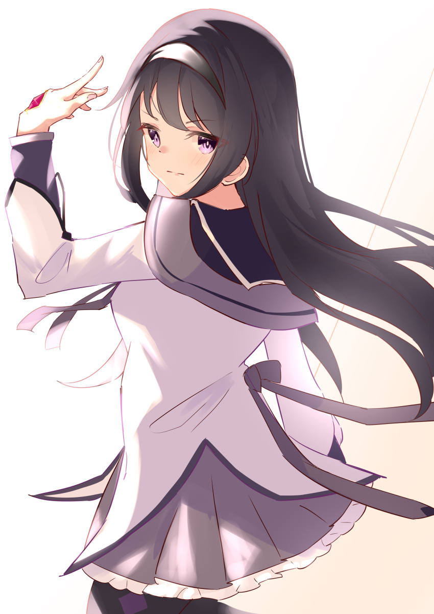 Safebooru 1girl Absurdres Akemi Homura Bangs Black Hairband Closed Mouth Clothing Request 