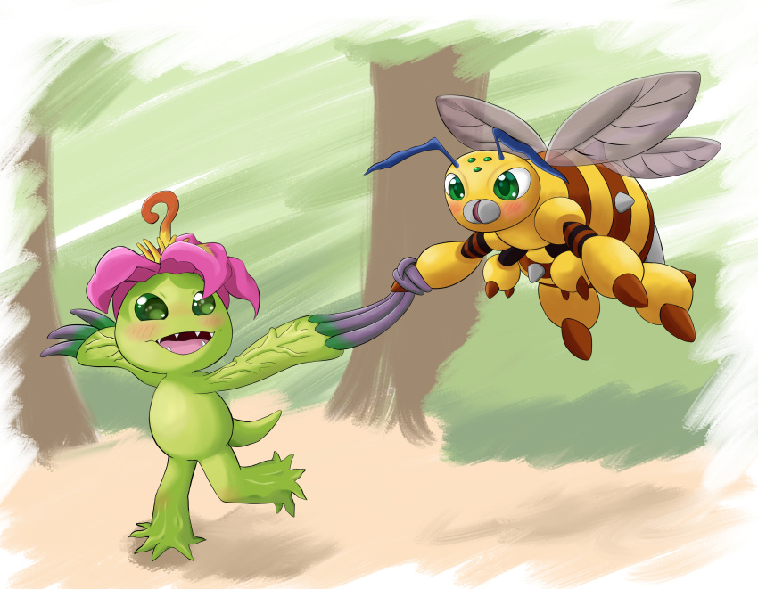 Safebooru - absurdres bee blush bug digimon digimon (creature) english ...