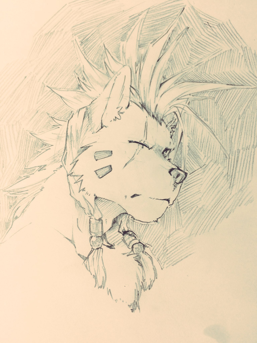 Safebooru - 1boy animal ears animal nose closed mouth commentary ...
