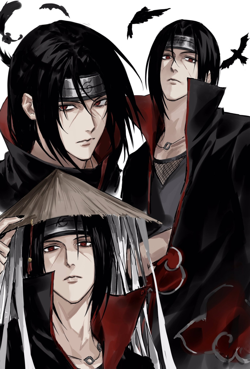 Akatsuki Bird Safebooru - 1boy akatsuki uniform bird black hair closed mouth crow ...