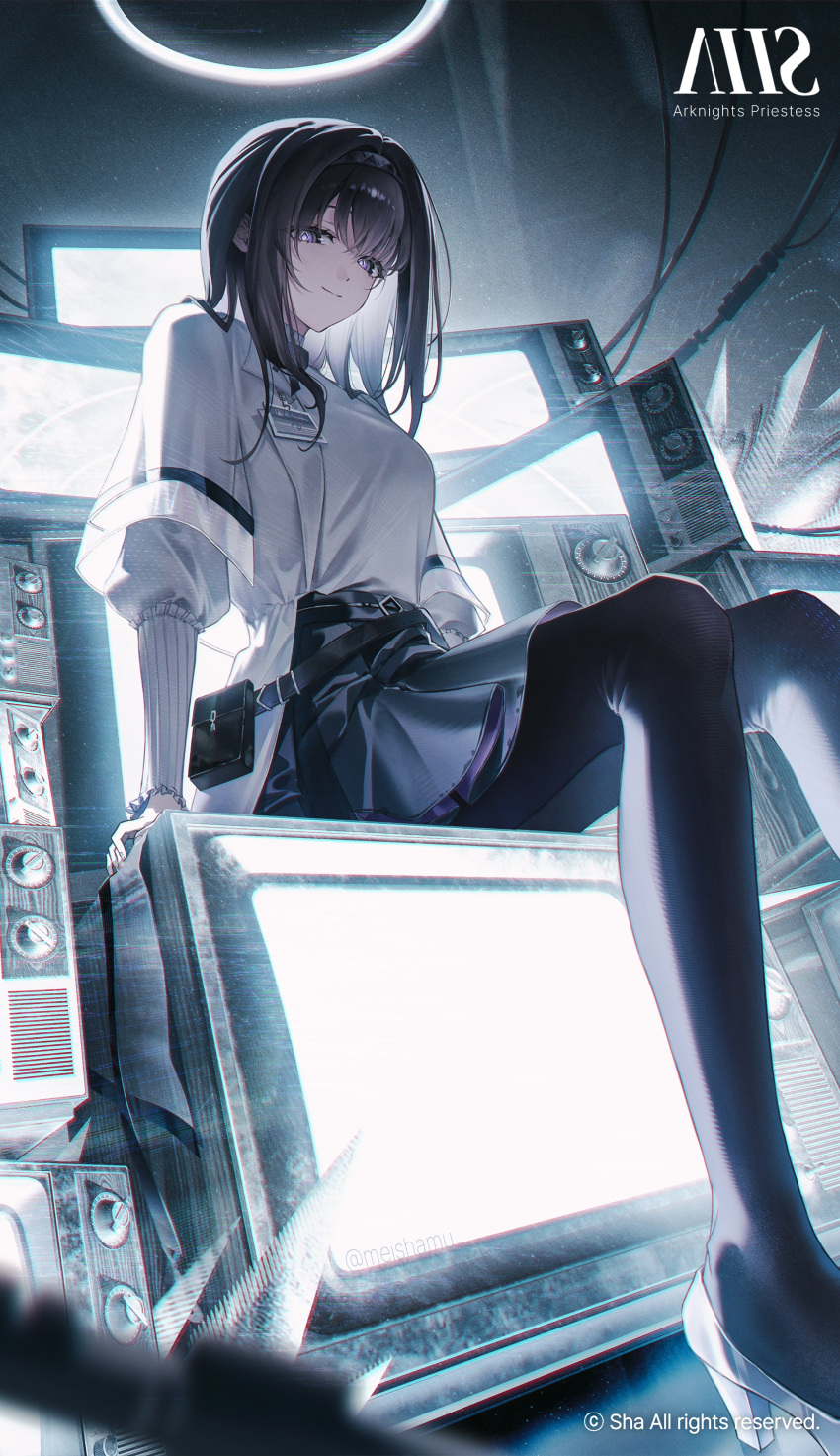 Safebooru - 1girl absurdres arknights artist name breasts brown hair ...