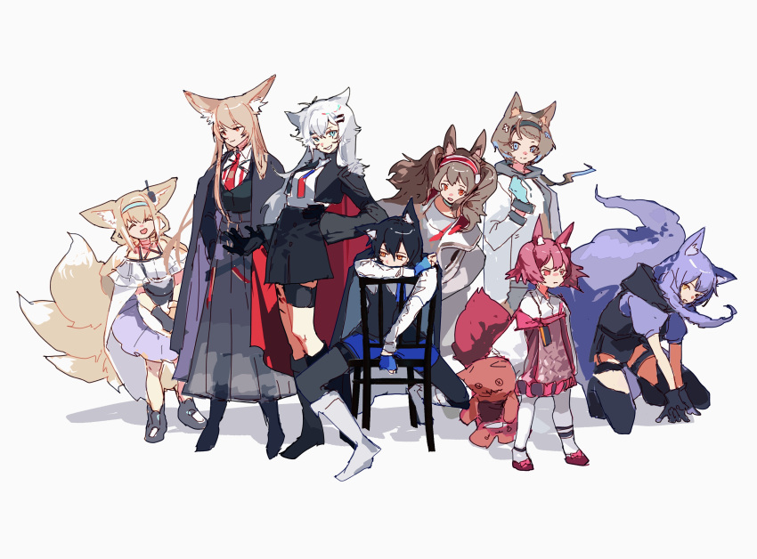 Safebooru - 6+girls absurdres angelina (arknights) animal ear fluff ...