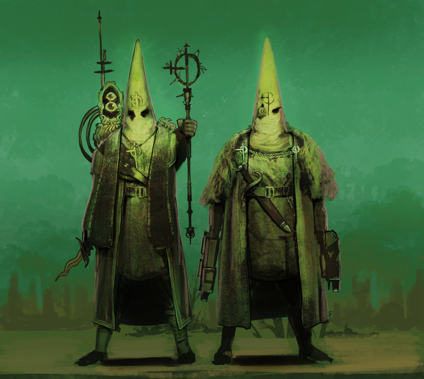Safebooru - 2others absurdres capirote cultist dagger dual wielding ...