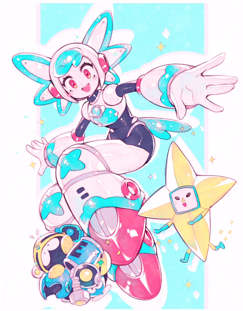 Safebooru - 1girl aqua hair blue helmet blush blush stickers bolt ...