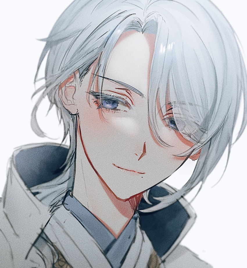 Safebooru - 1boy blue eyes blue hair closed mouth facing viewer genshin ...