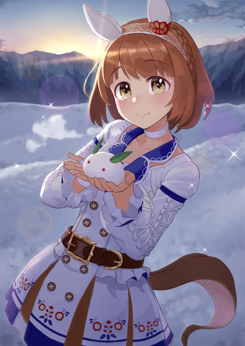 Safebooru 1girl animal ears belt blush collar collarbone commentary