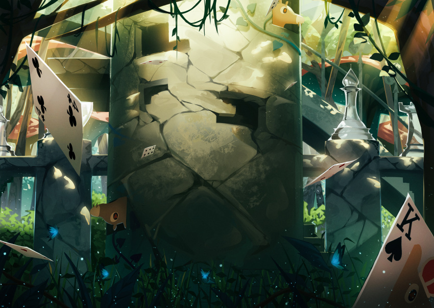 Safebooru + + absurdres alice in wonderland animal bug butterfly card