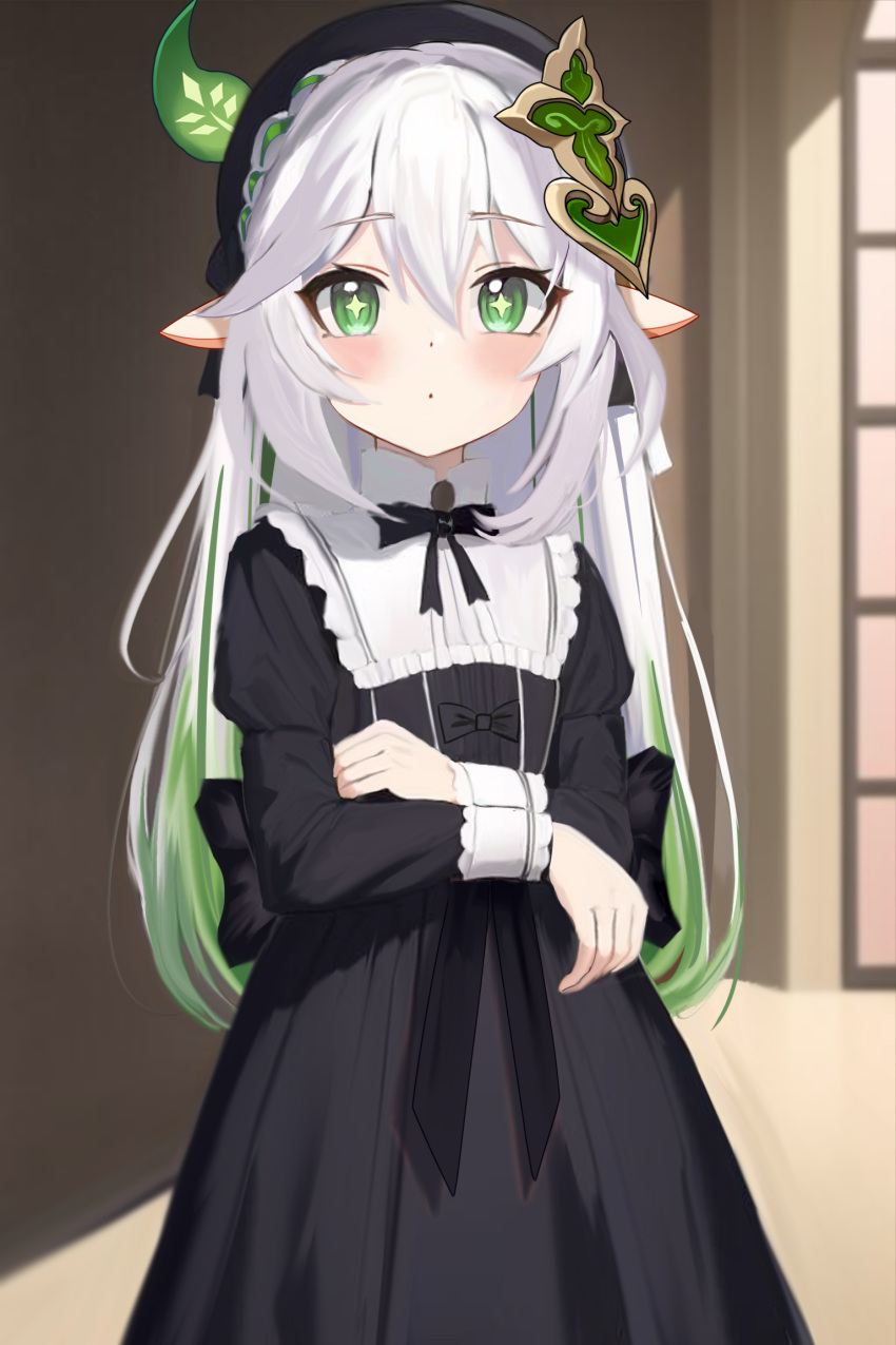 Safebooru 1girl O Alternate Costume Alternate Hairstyle Bangs Beret Black Bow Black Dress 8254