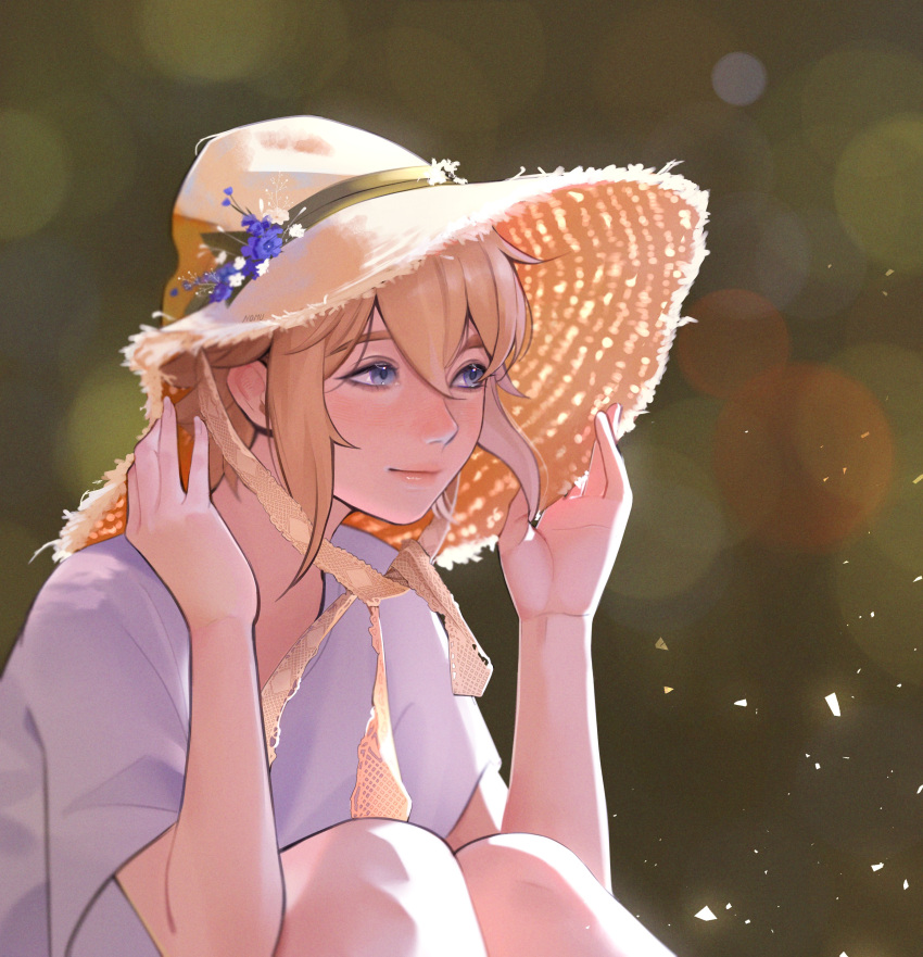 Safebooru 1boy absurdres alternate costume basil (omori) blonde hair