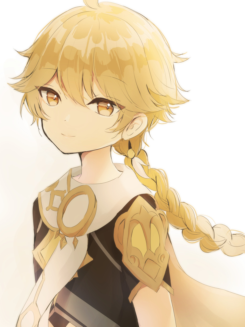 Safebooru 1boy Absurdres Aether Genshin Impact Ahoge Armor Blonde Hair Capelet Earrings 1241