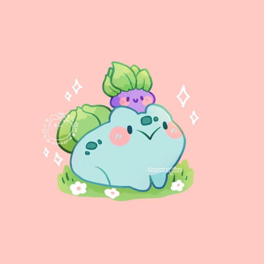 Safebooru - artist name blush blush stickers bulbasaur closed mouth ...