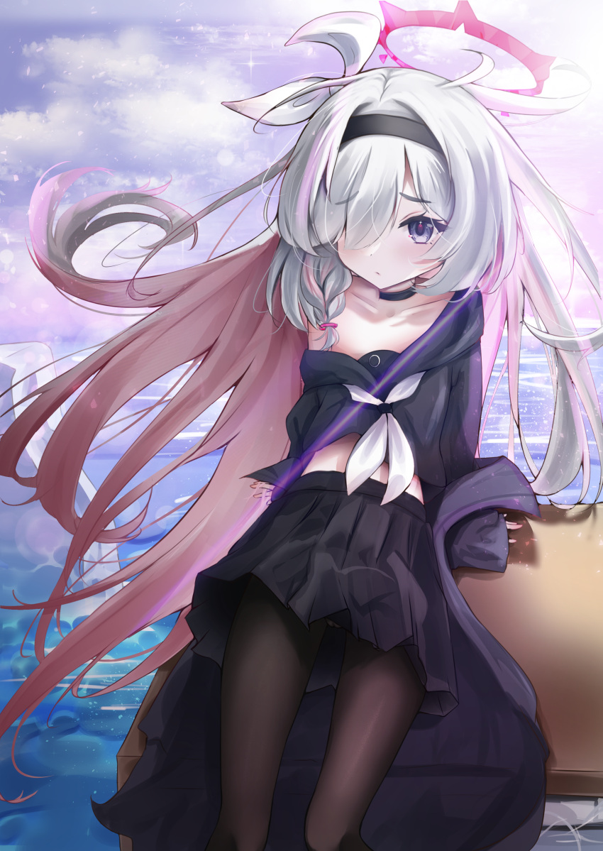 Safebooru 1girl A r o n a blue Archive Absurdres Arm Support Black safebooru-1girl-a-r-o-n-a-blue-archive-absurdres-arm-support-black