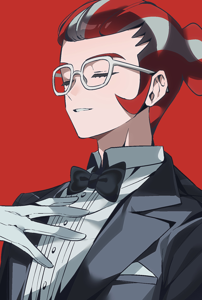 Safebooru - 1boy black bow black bowtie black jacket bow bowtie butler