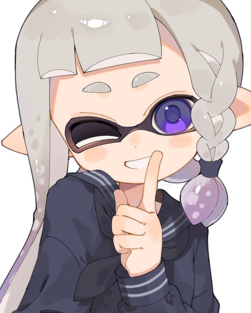 Safebooru - 1girl braid commentary request grey hair highres index ...