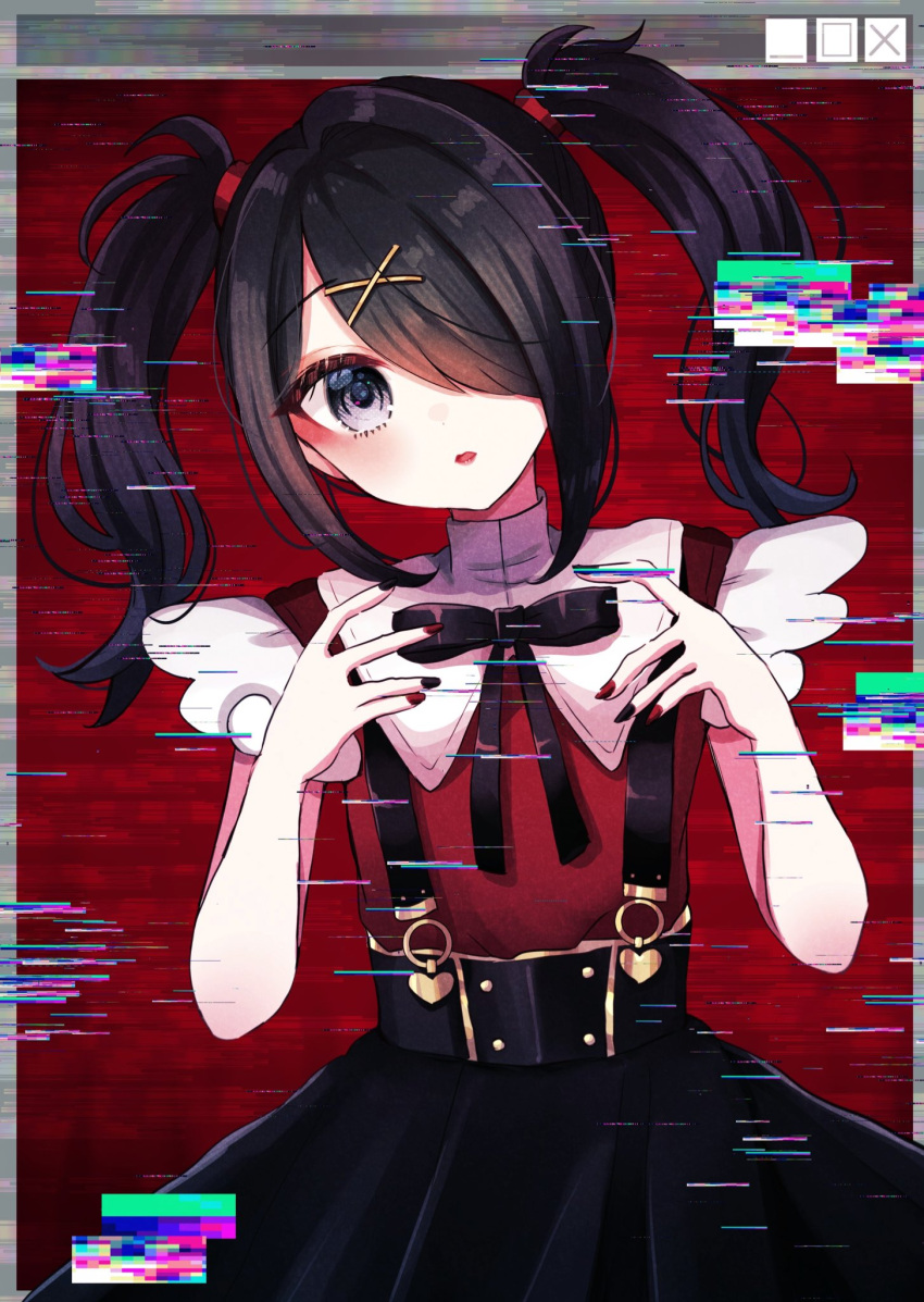 Safebooru - 1girl ame-chan (needy girl overdose) black hair black nails ...