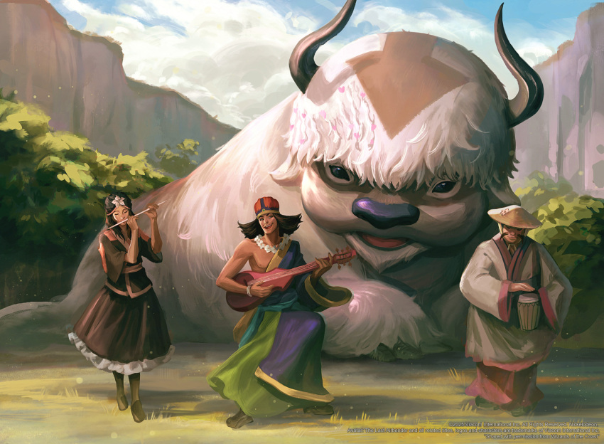 Appa Japanese Safebooru - 1girl 2boys appa avatar: the last airbender avatar legends ...