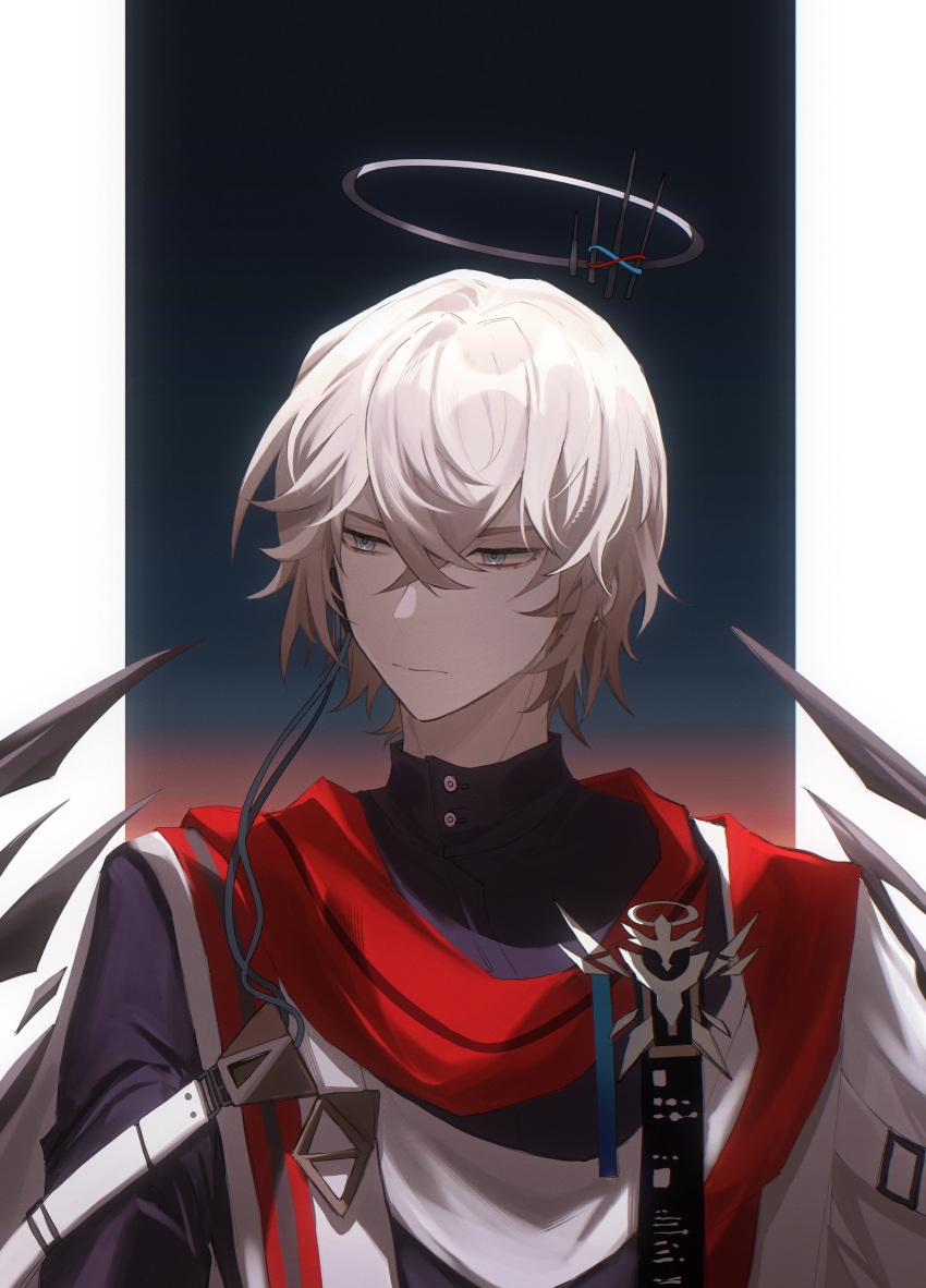 safebooru-1boy-absurdres-arknights-black-jacket-black-wings-blue-eyes