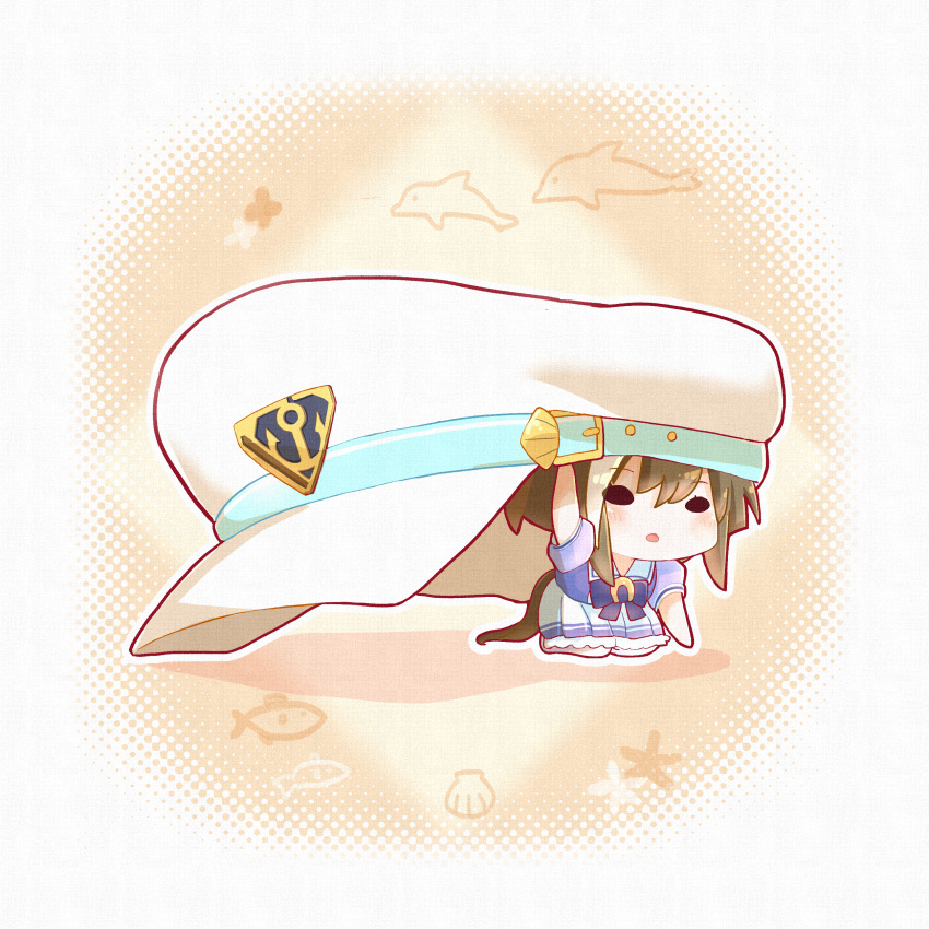 Shell Chibi Safebooru - 1girl absurdres animal print blush brown hair cheval grand ...