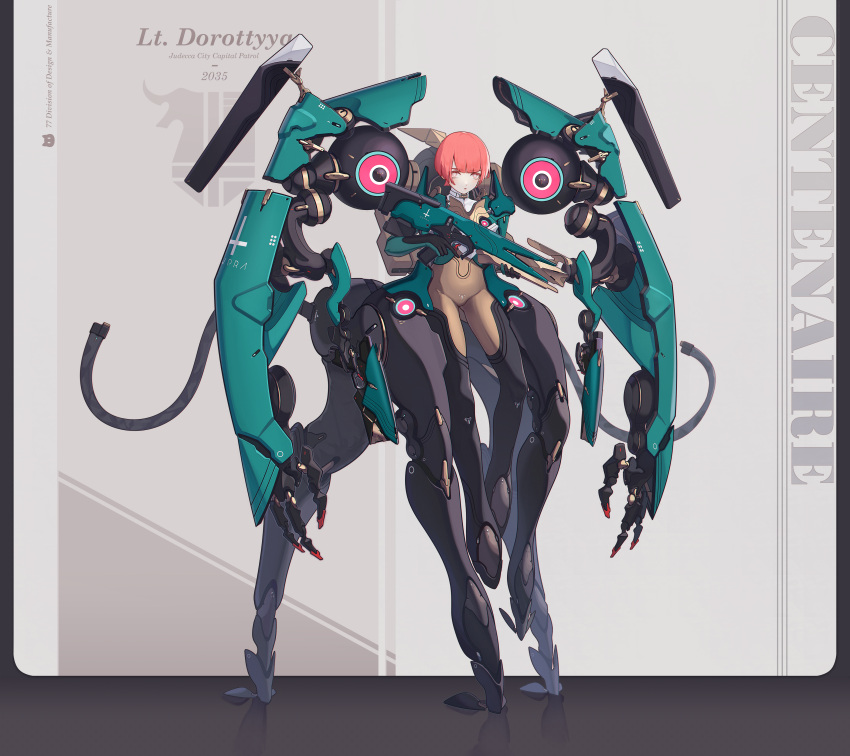 Safebooru - 1girl absurdres assault rifle bodysuit extra arms extra ...