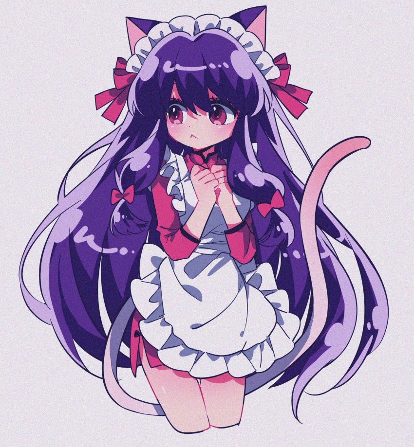 Safebooru - 1girl animal ears apron blush bow cat ears cat girl cat ...