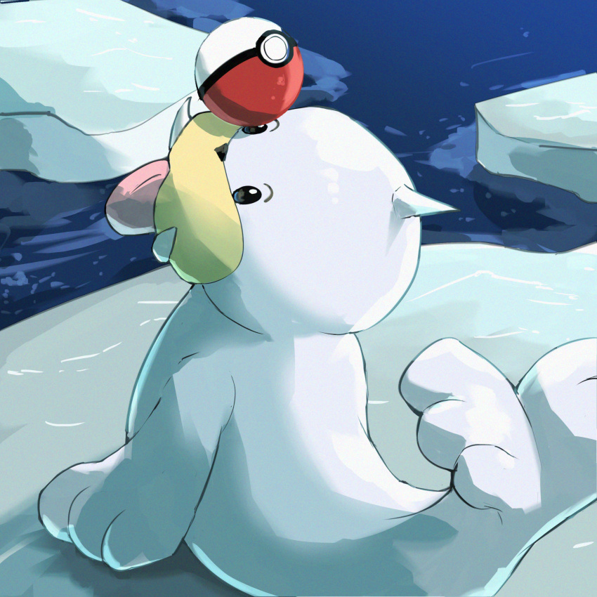 Safebooru - absurdres balancing on head day highres ice no humans ...