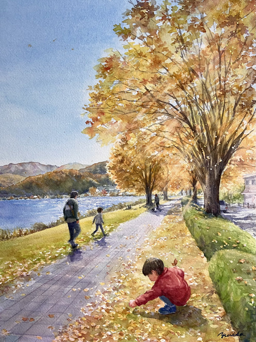 Safebooru - 4boys autumn …
