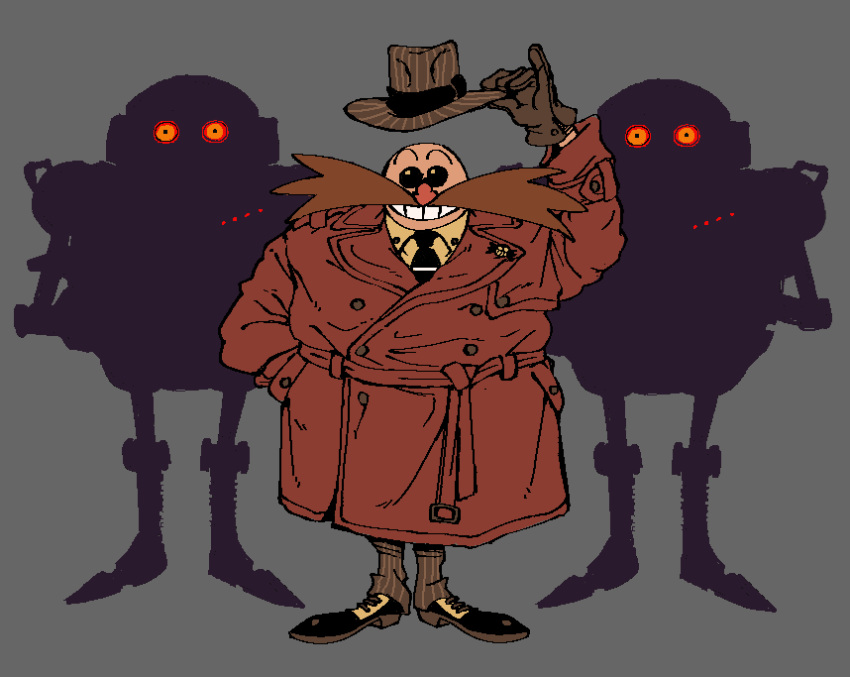 Safebooru - bald coat dr. eggman eggrobo facial hair full body glowing ...