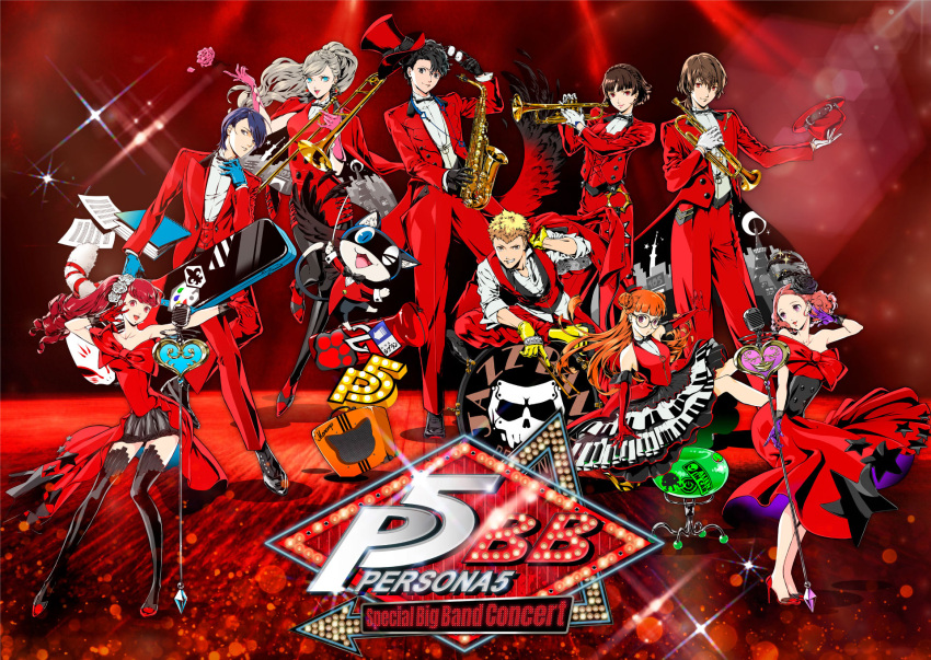 Safebooru - akechi gorou amamiya ren dress drum hat highres holding ...