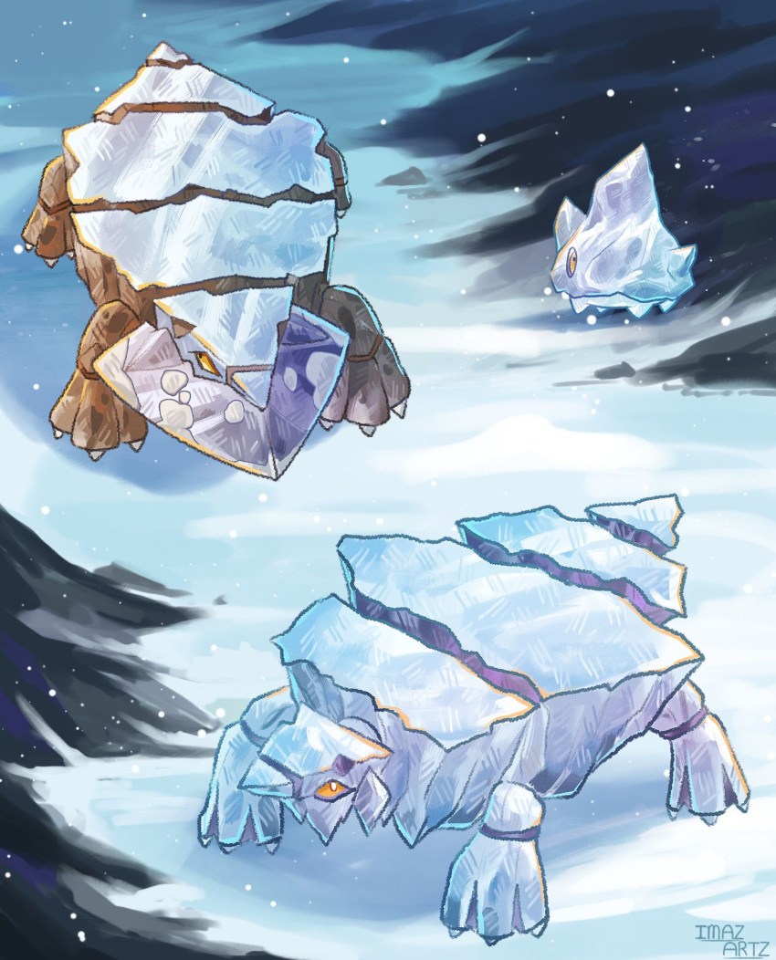 Safebooru - avalugg bergmite closed mouth colored sclera evolutionary ...