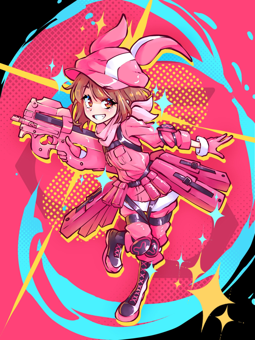 Safebooru - 1girl absurdres animal hat boots brown hair bullpup ...
