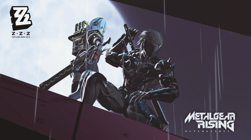 Safebooru - 1boy 1girl anby demara metal gear rising: revengeance ...