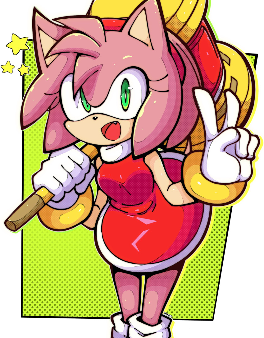 Safebooru - 1girl amy rose animal nose bracelet emmavania furry furry ...