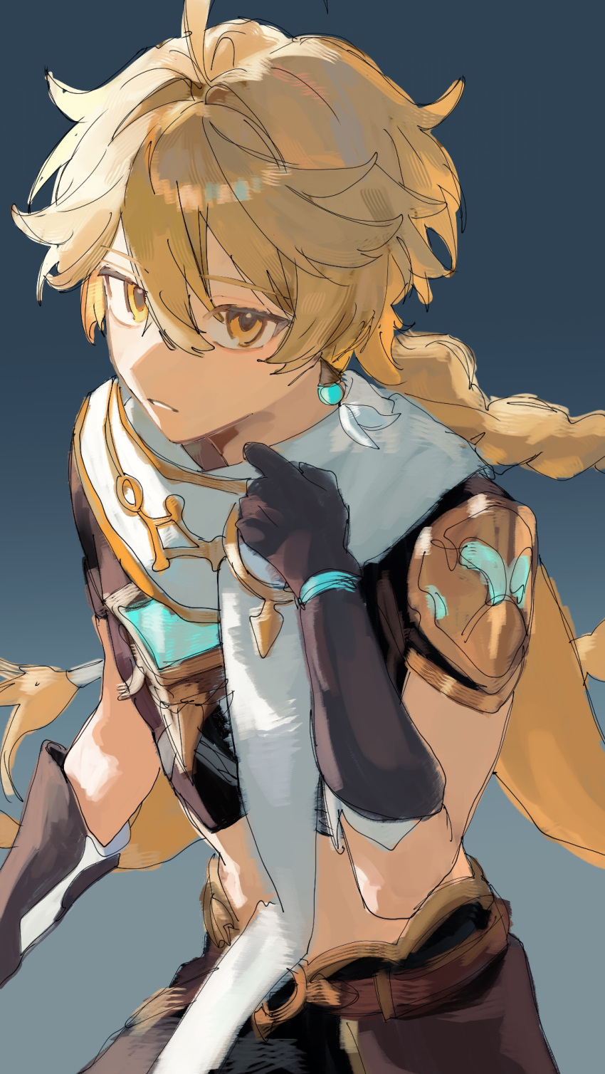 Safebooru - 1boy aether (genshin impact) ahoge arm armor armor belt ...