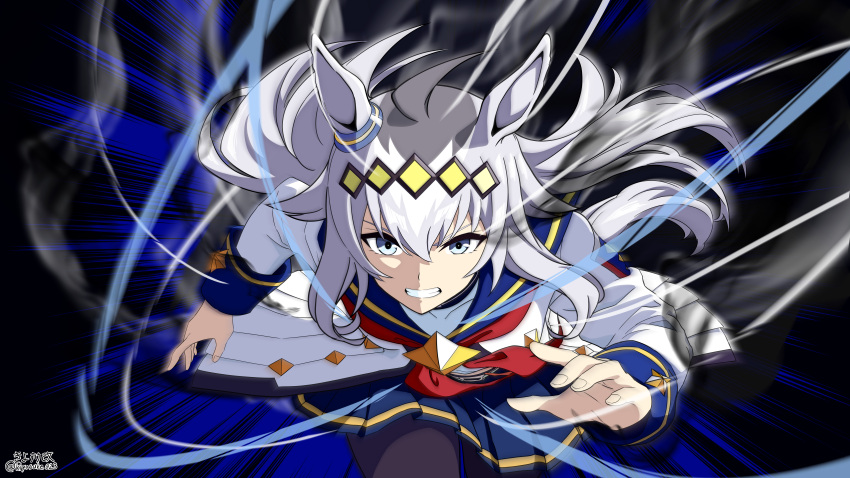 Safebooru - 1girl absurdres ahoge animal ears black pantyhose blue eyes ...