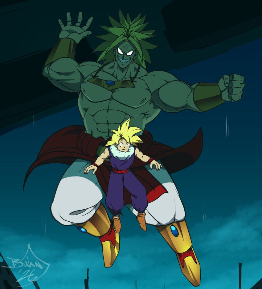 Safebooru - 2boys bahnloopi blank eyes blonde hair broly (dragon ball z ...