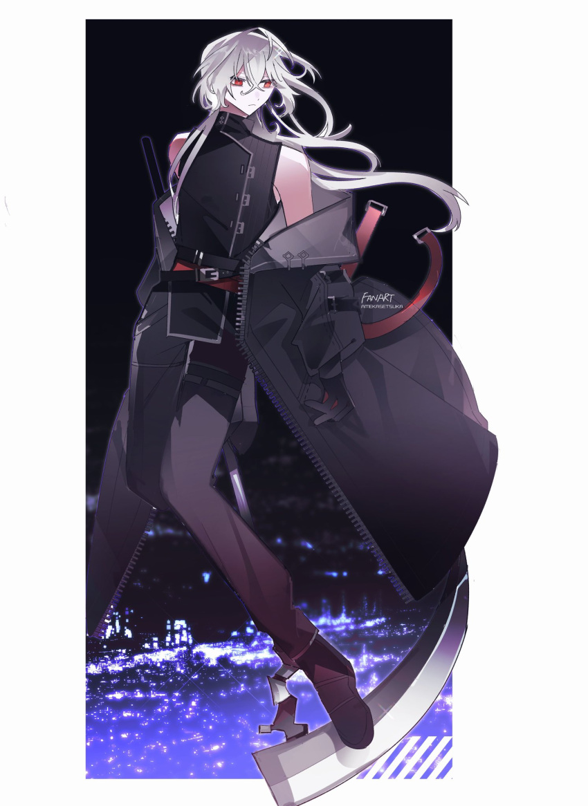 Safebooru 1boy a date with death bare shoulders belt black gloves