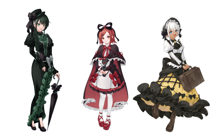 Safebooru 3girls 3 absurdres alternate costume alternate hairstyle