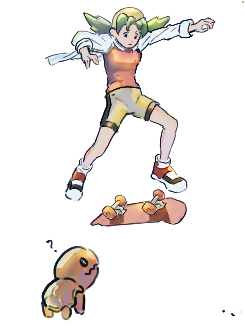 Pokemon Chris Rear View Safebooru - 1girl ? drawfag full body green hair hat highres kris ...