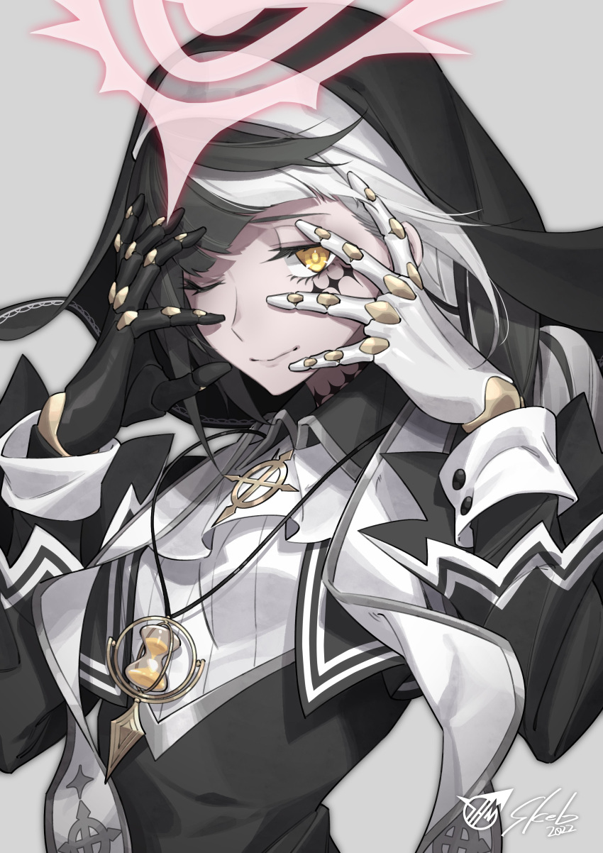 Safebooru - 1girl absurdres arrow cross black capelet black hair ...