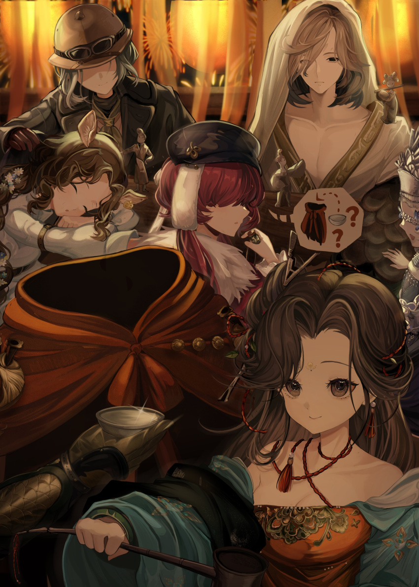 Safebooru - 2boys 5girls ? a knight (galloping across the times ...
