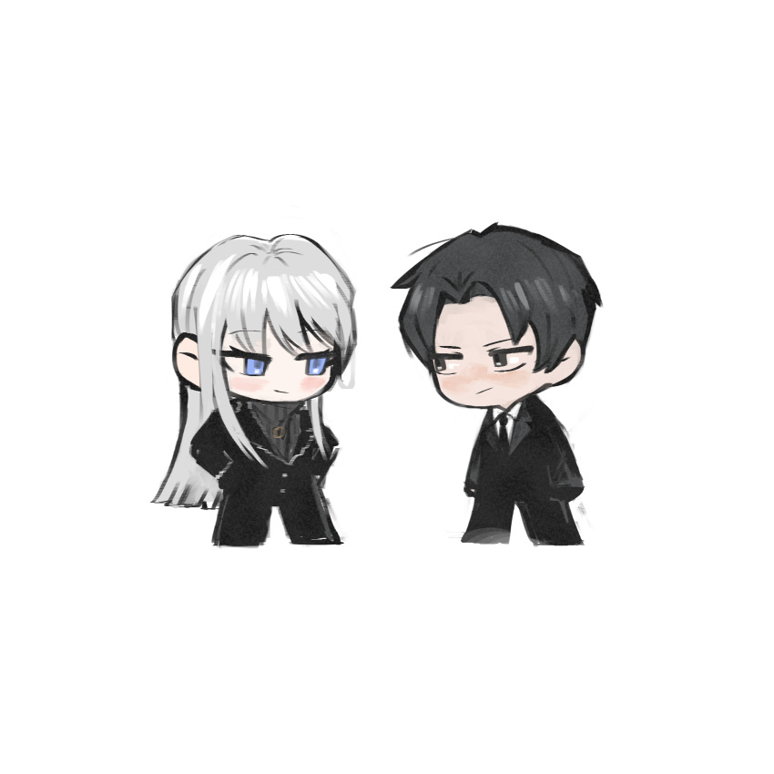 Chibi Roland Project Moon Safebooru - 1boy 1girl angelica (project moon) aquariuslaoru black eyes ...