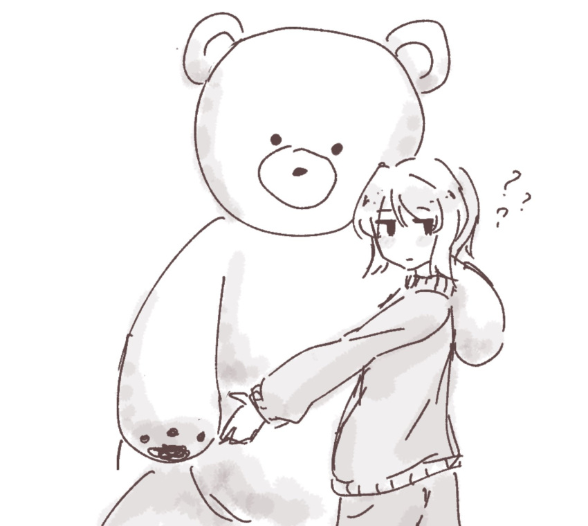 Safebooru - ? bear paws faust (project moon) highres hugging object ...